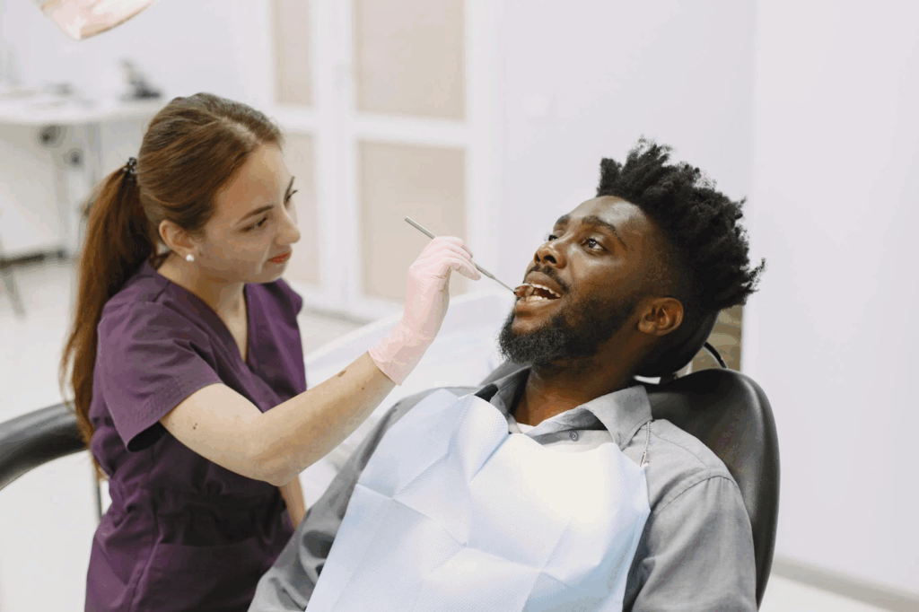 image of a patient during a dental check up